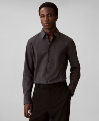 Men's Grid Supima Stretch Slim-Fit Shirt