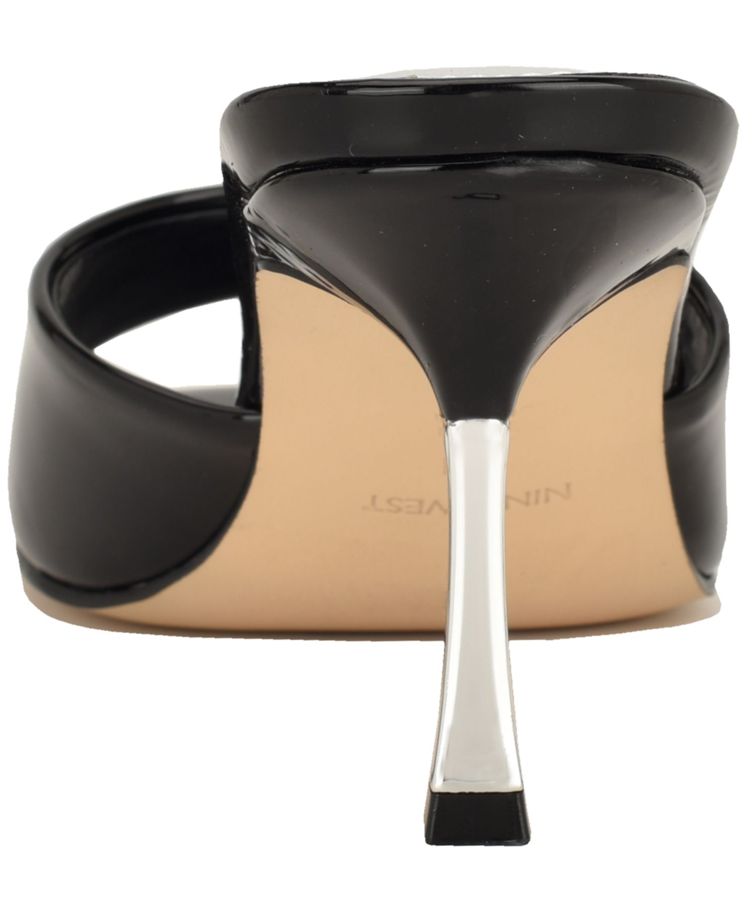 Women's Lamell Square Toe Slip-On Stiletto Sandals