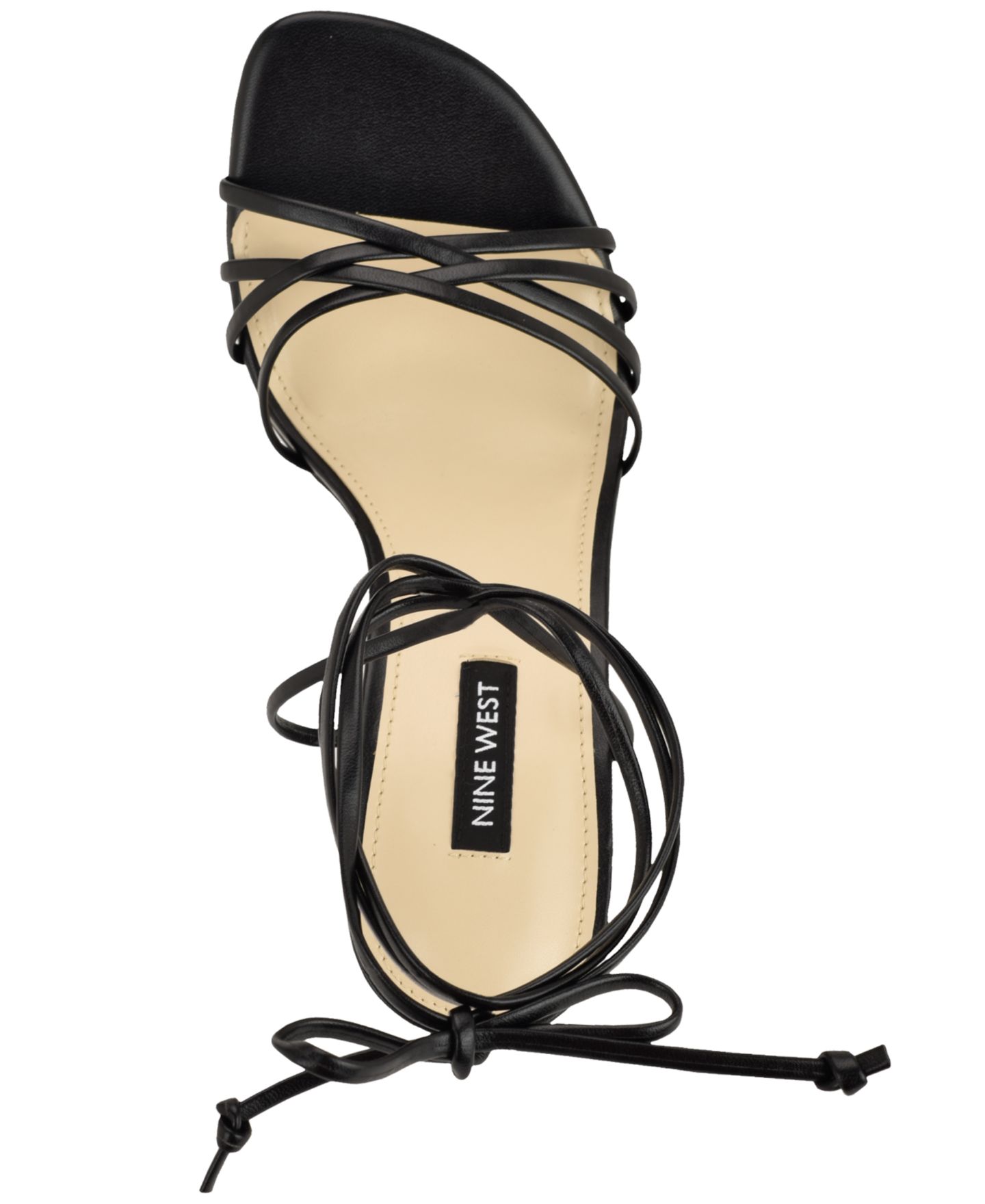 Женские сандалии Nine West Opela Strappy Tie-Up High Stiletto, цвет: Чёрный — фото 4