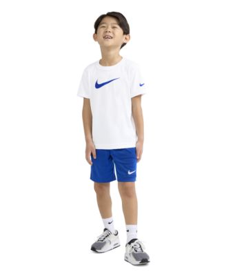 Boys' 4-7 Dri-FIT Swoosh T-Shirt and Shorts, 2-Piece Set