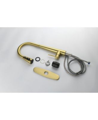 Kitchen Faucet with Pull Down Sprayer, High Arc 360&deg; Swivel Brushed Nickel, 3-Mode Spray Head, for Farmhouse Modern Laundry Rv Bar