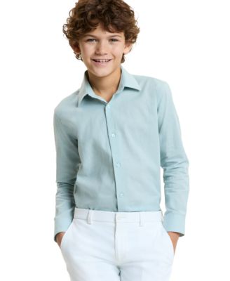 Boys' 8-20 Spread Collar Shirt
