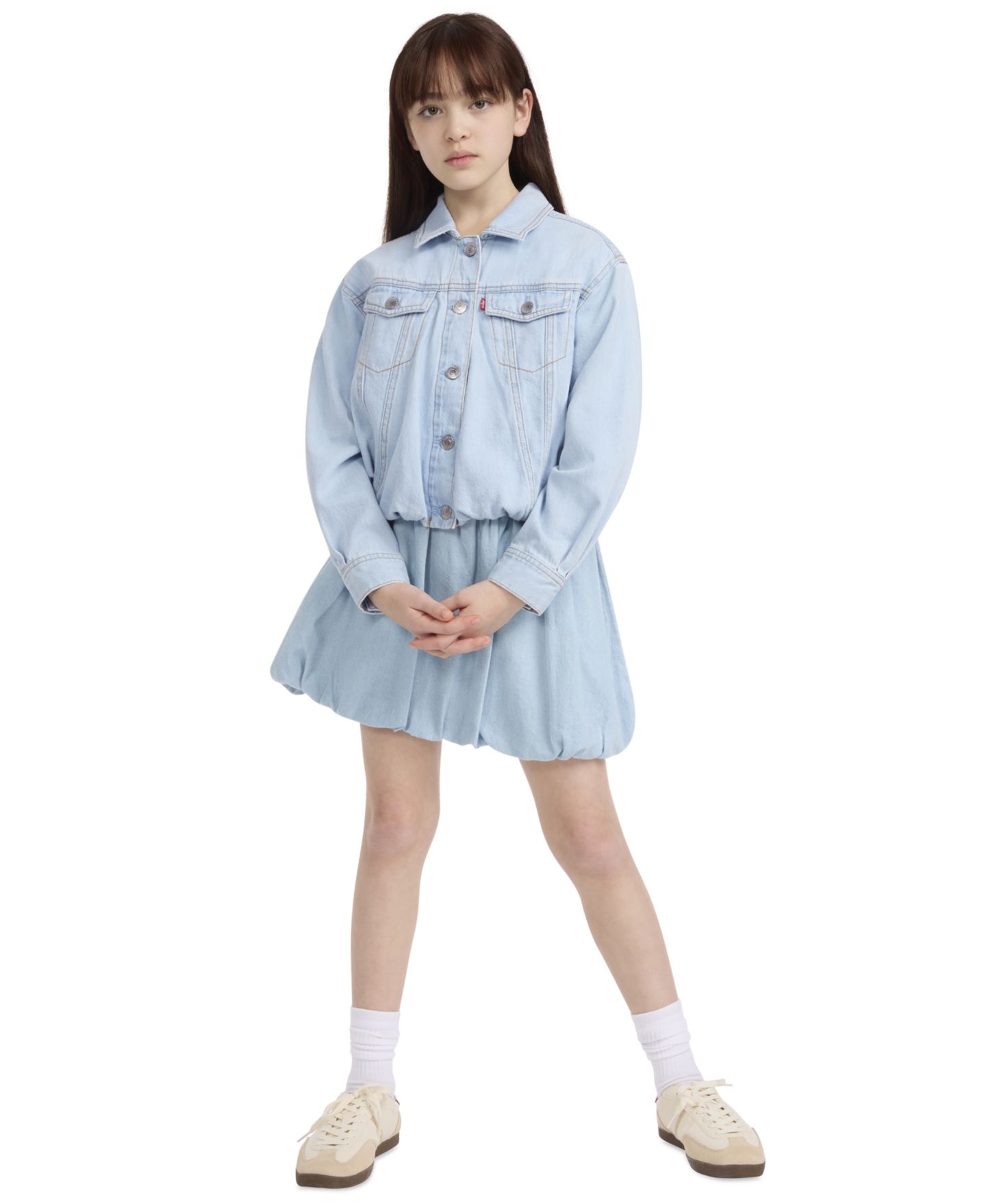 Куртка Levi's Bubble Trucker Jacket для девочек, цвет: Wow Me Over — фото 2