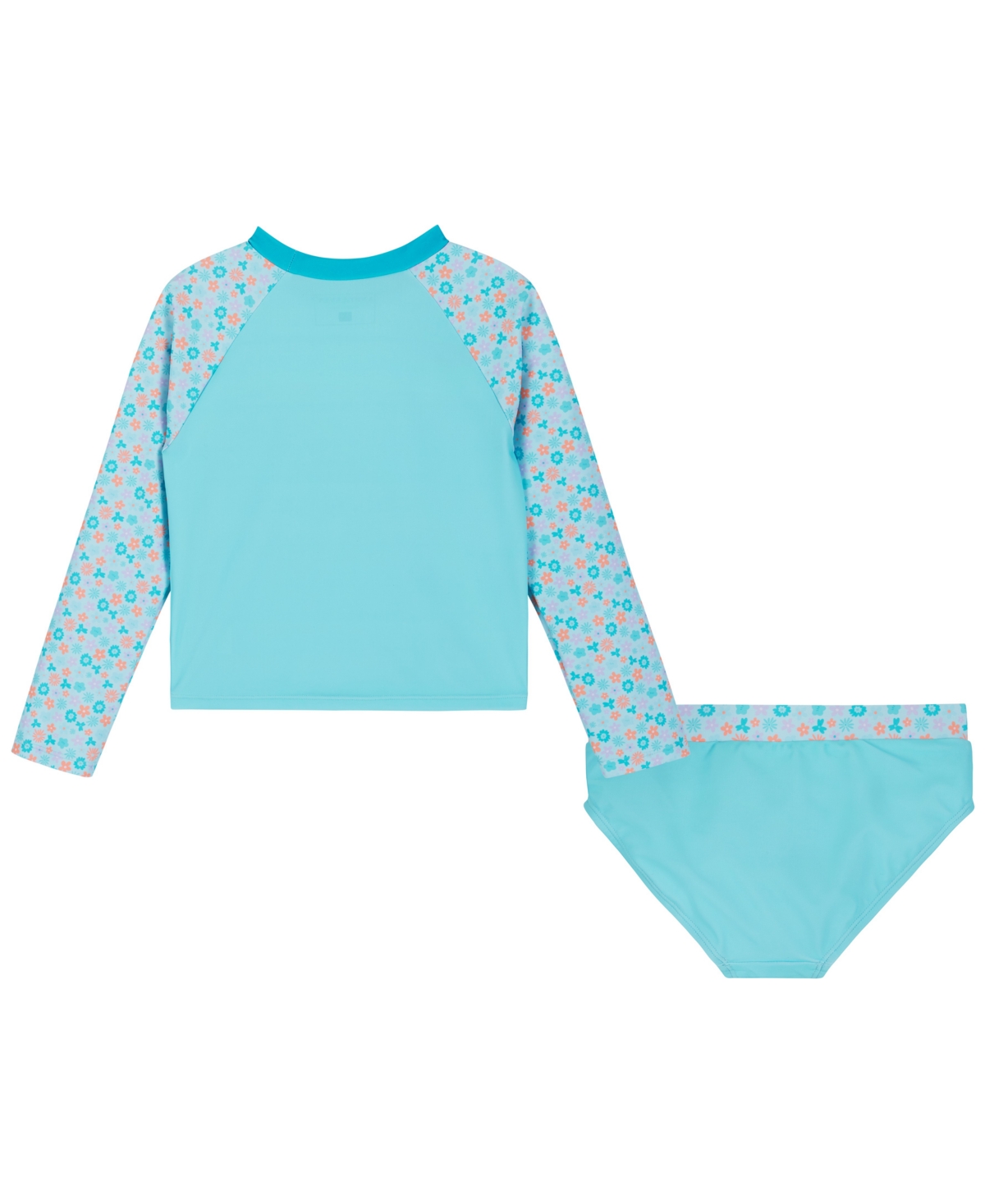 Andy & Evan Girls' 2T-5 Long-Sleeve Rash Guard Bottoms 2-Piece Set