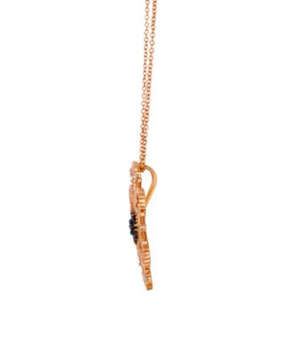 Chocolate & Vanilla Diamonds (0.50 ct. t.w.) Pendant Necklace in 14k Strawberry Gold