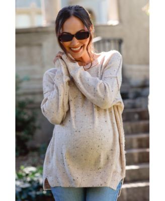Maternity Speckled Knit Sweater