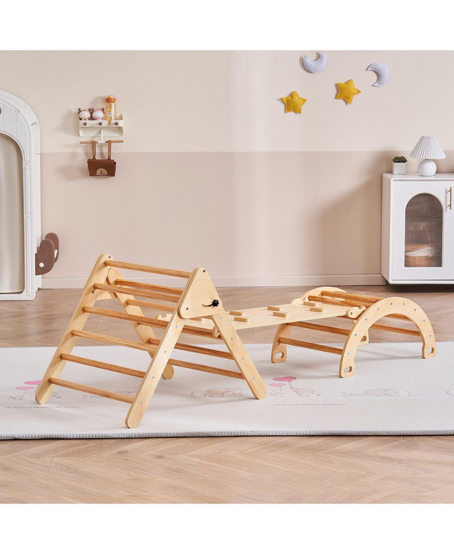 Альпинист Pikler Triangle Climber 5 в 1 с рампой и дугой