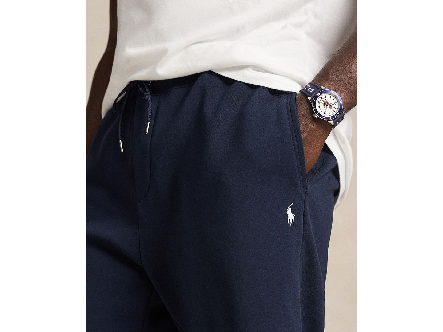 Мужские шорты Polo Ralph Lauren Big & Tall Double-Knit, цвет: Тёмно-синий — фото 3