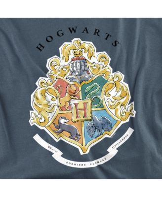 Men's Hogwarts Crest Sketch Watercolor T Shirt