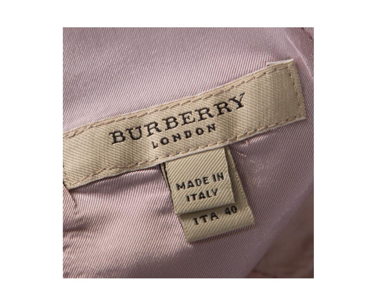 Pre-Owned Burberry Women's Metallic Purple Silk Blend Stud Embellished Halter Neck Top