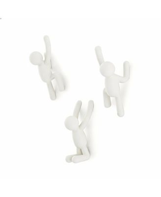 Wall Hooks Set of 3 - Fun Climbing Buddy Design for Hanging Clothes Accessories