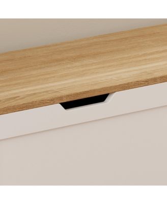 L-Shaped Shoe Bench Corner Bench With Storage Space For Entryway