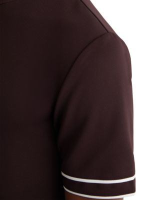 Men's Piped-Trim Textured T-Shirt