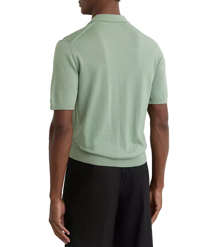 Men's Duchie Merino Wool Open Collar Polo Shirt - thumbnail 10