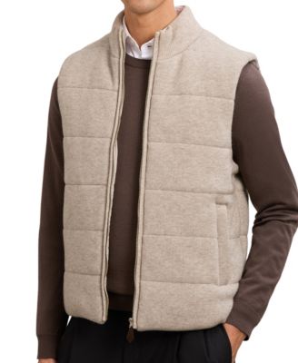 Men's Rib-Knit Zip-Through Gilet