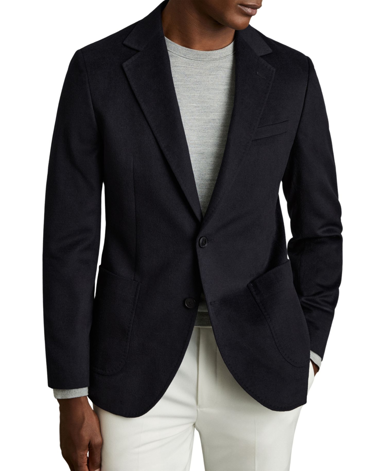 Men's Patch Tailored-Fit Single-Breasted Blazer With Gilet Insert