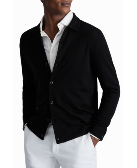 Мужские REISS Men's Forbes Merino Wool Button-Through Cardigan