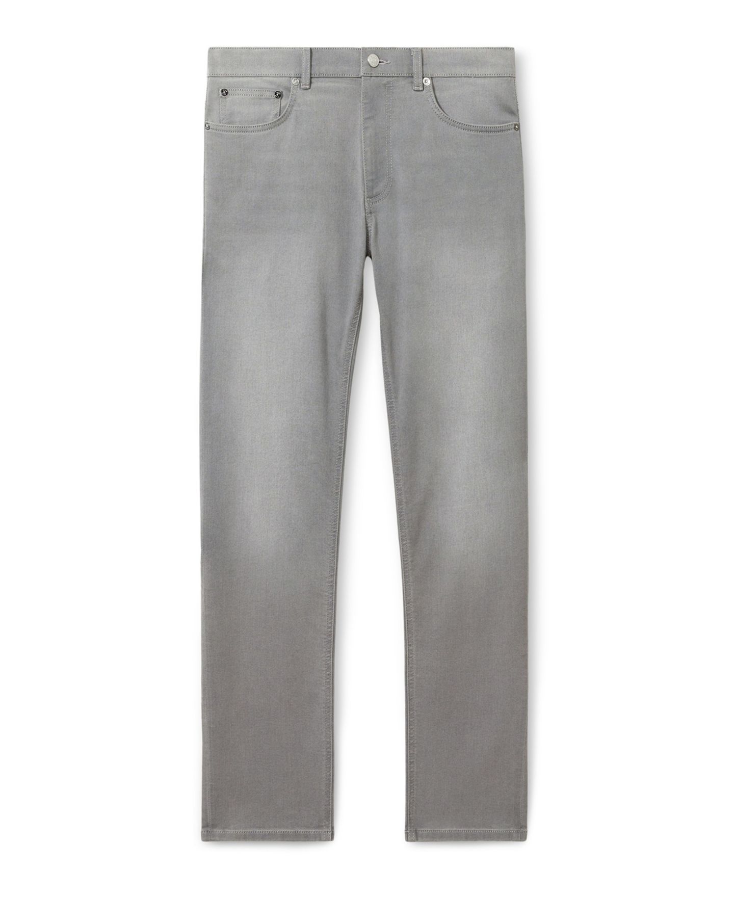 Мужские джинсы REISS Picton Cotton-Stretch Slim-Fit, цвет: Светлый потёртый серый — фото 5