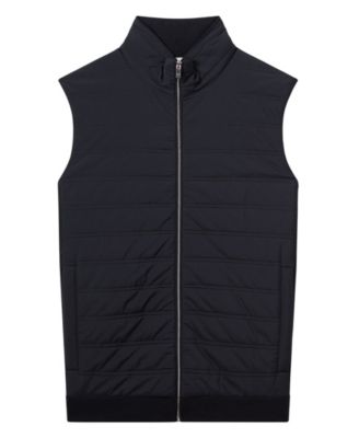 Men's Hybrid Quilt and Knit Zip-Through Gilet