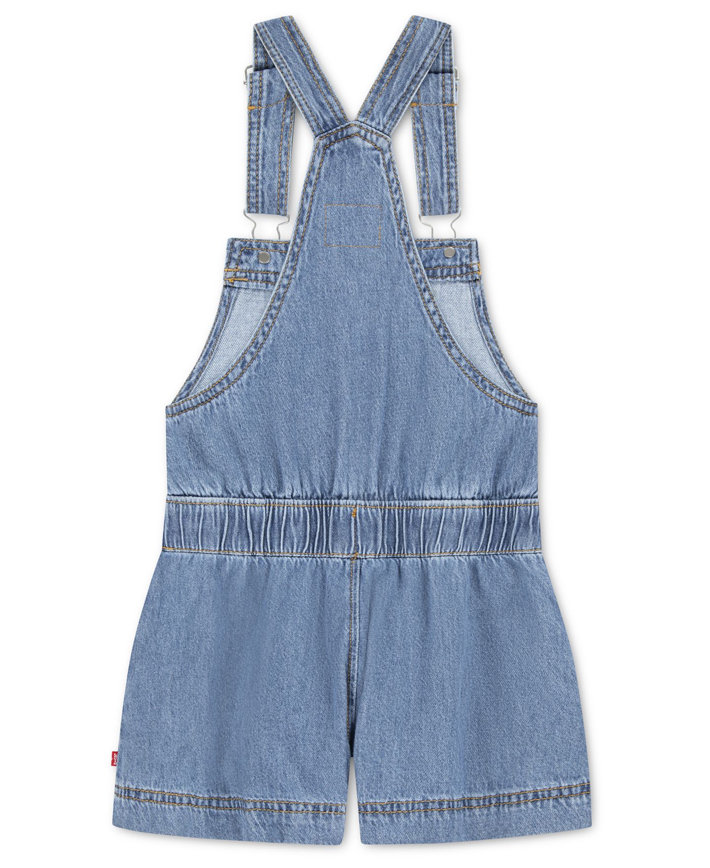 Детский полукомбинезон Levi's с нагрудником, для девочек 7-16 лет, цвет: Средний синий — фото 6