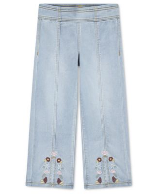 Girls' Toddler 2T-4T Dobby Pull-On Wide Leg Jeans