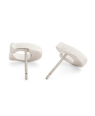 Black Signature C Enamel Stud Earrings