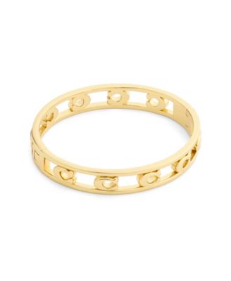 Rhodium Signature C Openwork Bangle Bracelet