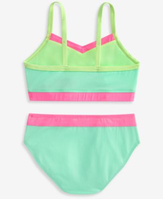 Girls' 7-16 Colorblocked Swimsuit, 2-Piece Set