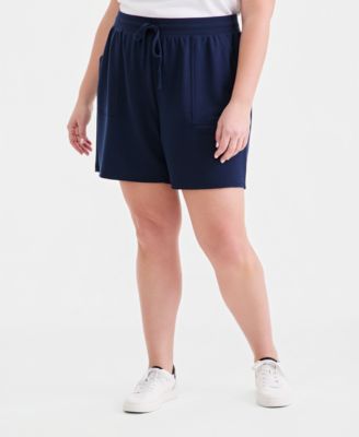 Plus Size Raw-Hem Lux Soft French Terry Shorts