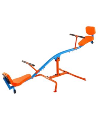 Heavy-Duty Kids Seesaw with 300 lbs Capacity, 360&deg; Rotation & Safety Handles
