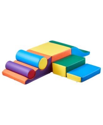7-Piece Foam Climbing Set for Toddlers - PU Leather Blocks