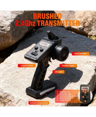 1:14 High-Speed 4WD RC Truck for Kids & Adults, 70km/h Off-Road Car with Dual Shells & LED Lights