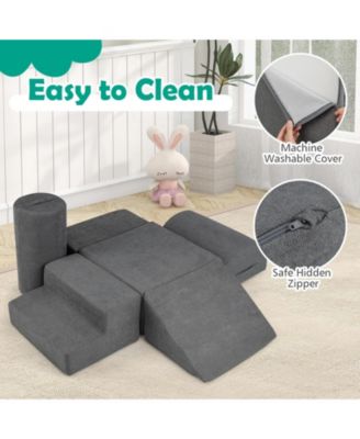 6-Piece Foam Climb and Crawl Playset with Washable Covers