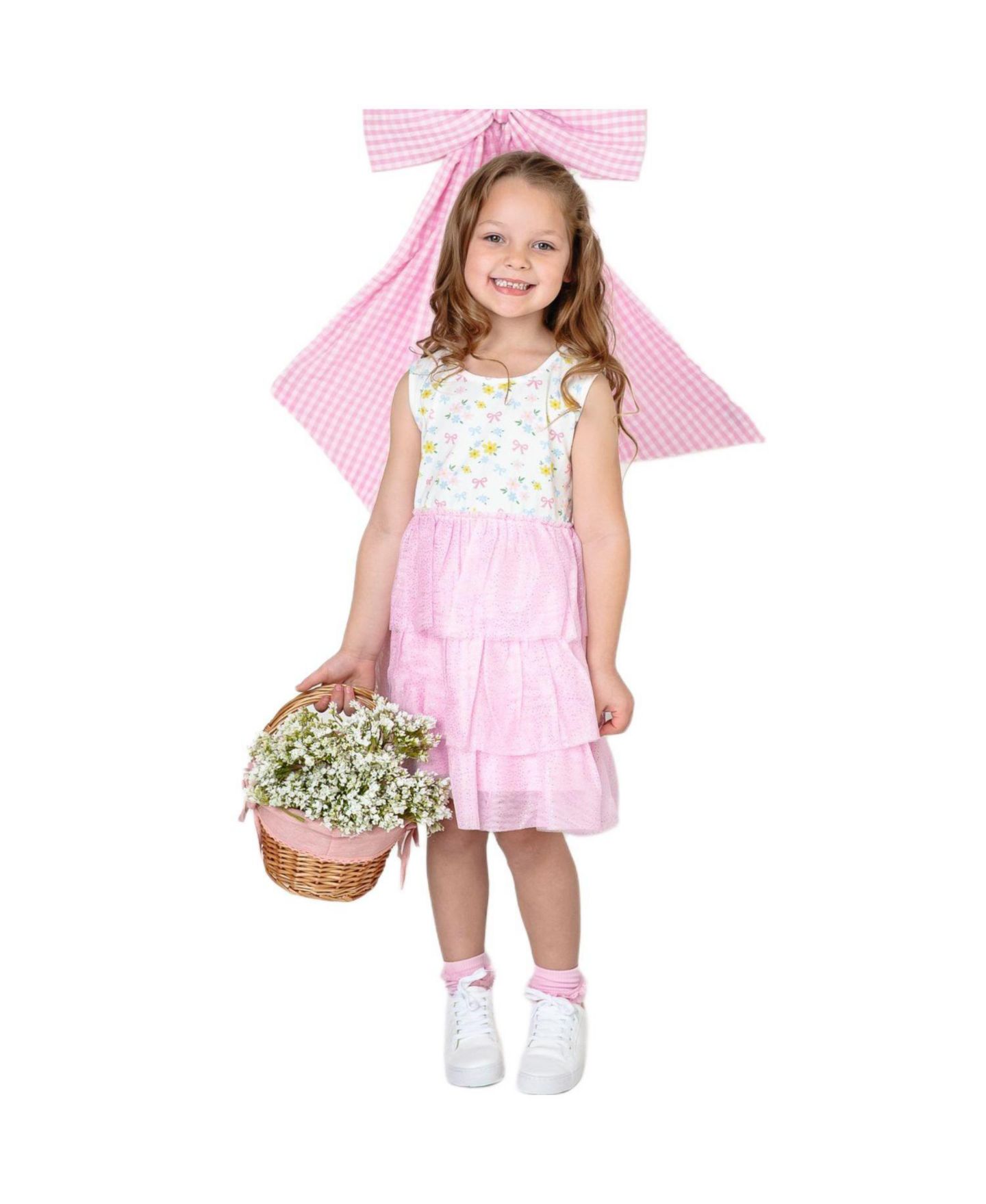 Платье Sweet Wink Sweet Floral Tank Tutu Dress для девочек, цвет: Розовый — фото 2