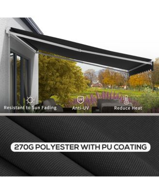 12' x 10' Electric Retractable Awning w/ Remote Controller,