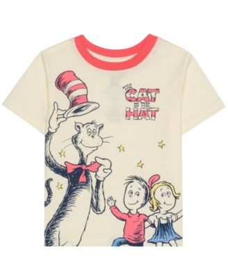 Boys' Toddler 2T-5T The Cat In the Hat T-Shirt and Shorts, 2-Piece Set