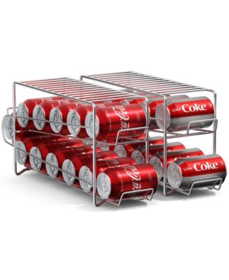 2 Pack Can Dispenser Rack - Holds 12 Standard Size 12oz Cans Each
