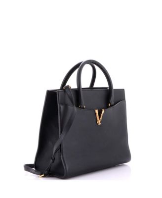 Large Virtus Front Pocket Tote Leather