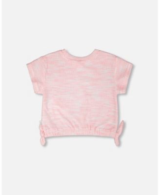 Toddler Girls Jacquard Knit T-Shirt Multicolored