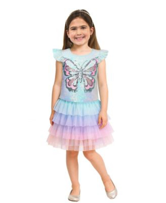 Girls' 2-6X Sequin Butterfly Top and Tutu Skirt, 2-Piece Set