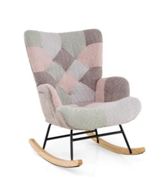 Nursery Rocking Chair for Living Room with High Back Support