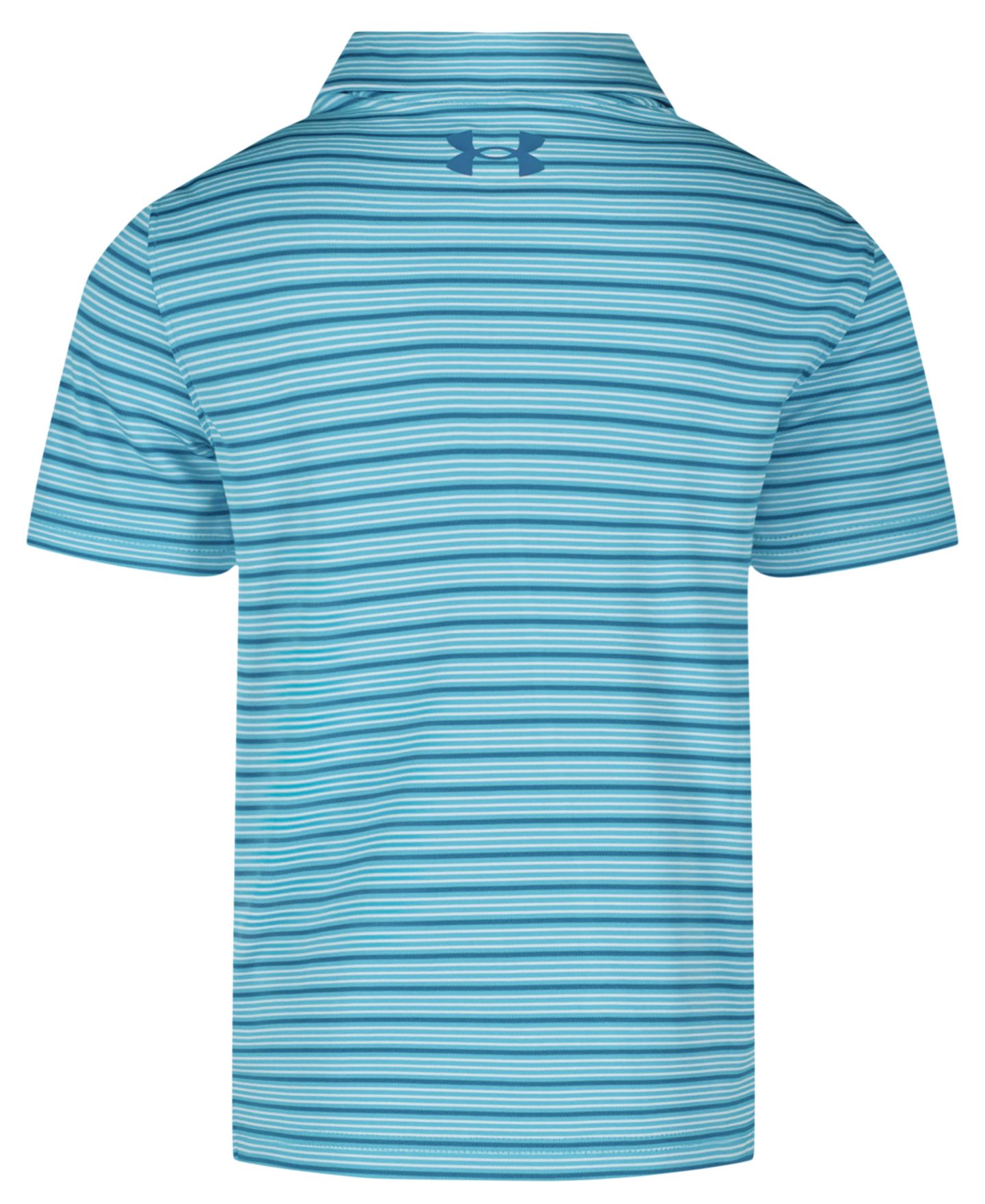 Поло Under Armour Matchplay Striped Polo Shirt для мальчиков, цвет: Синий — фото 2