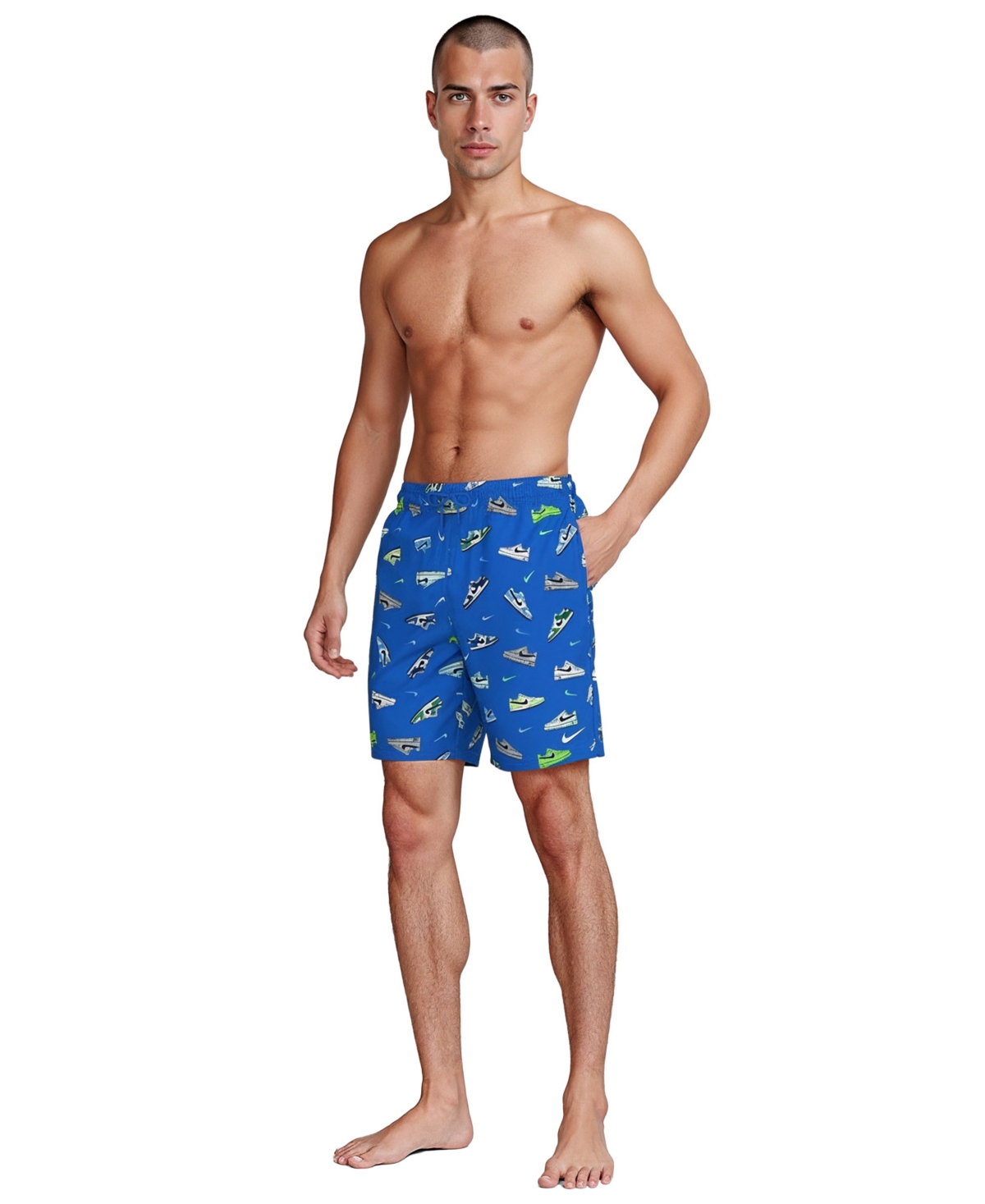 Nike Men's 7" Sneaker Print Volley Swim Shorts