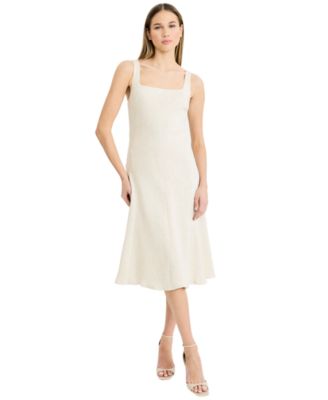 Women's Sleeveless Square Neck Midi Dress