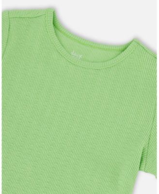 Baby Girls Crinkle Jersey T-Shirt Mint Green