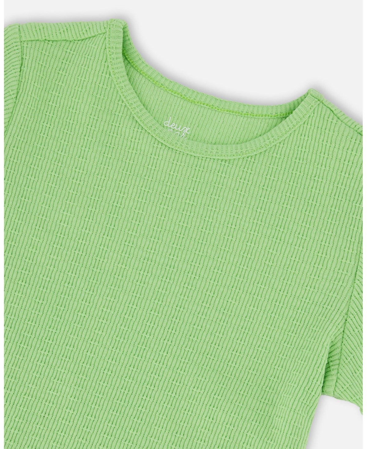 Deux par Baby Girls Crinkle Jersey T-Shirt Mint Green