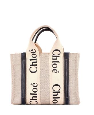 Small Woody Tote Canvas with Leather