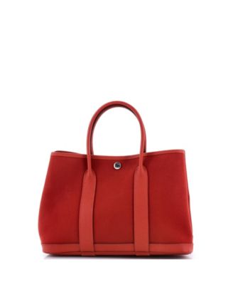 30 Garden Party Tote Toile and Leather