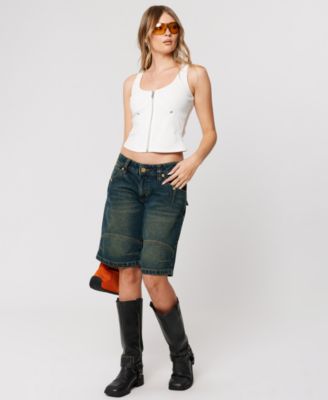 Women’s Jort Riley Engineered Baggy Low Rise Denim Shorts