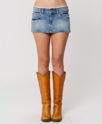 Women's Selena Lace Mini Denim Skirt